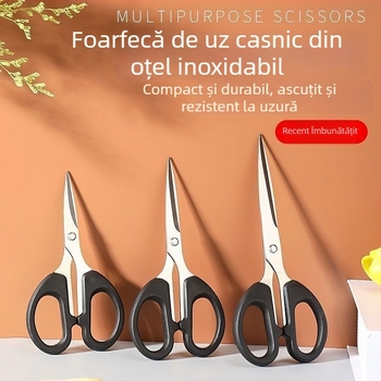 3 bucăți de foarfece mici din oțel inoxidabil pentru uz casnic, birou, papetărie și cusut manual
