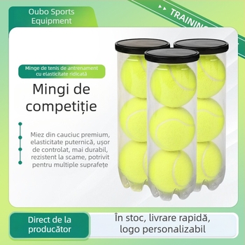 Minge de tenis pentru antrenament, cu elasticitate înaltă și filț de lână, miez din cauciuc natural