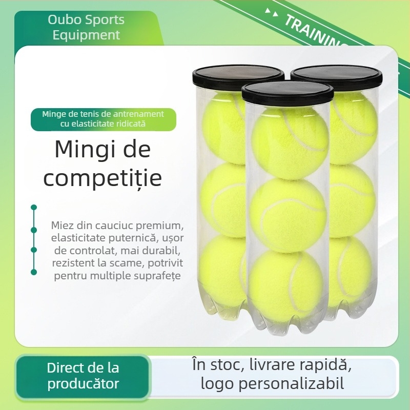 Minge de tenis pentru antrenament, cu elasticitate înaltă și filț de lână, miez din cauciuc natural