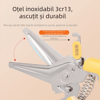 Foarfecă de bucătărie magnetică, pentru oasele de pui, din oțel inoxidabil, multifuncțională