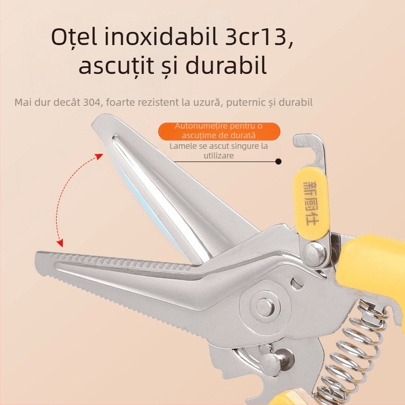 Foarfecă de bucătărie magnetică, pentru oasele de pui, din oțel inoxidabil, multifuncțională