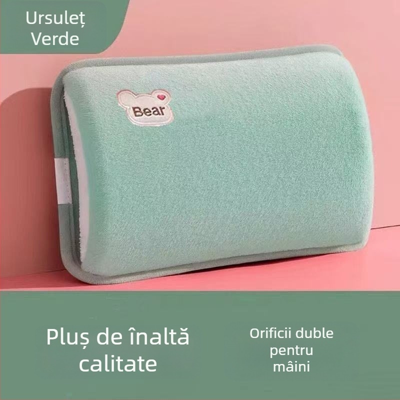 Geantă cu apă fierbinte pentru iarnă, pungă de apă caldă îngroșată pentru abdomen, încălzitor drăguț din pluș pentru mâini, compresie caldă pentru mâini