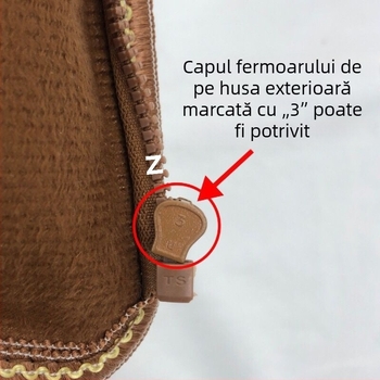 Înveliș interior pentru pungă de apă caldă reîncărcabilă, cu fermoar, husă din pluș detașabilă și lavabilă, fermoar nr. 3