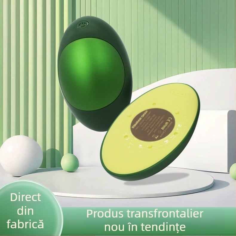 Încălzitor magnetic pentru mâini, în formă de avocado, 2‑în‑1 USB mini power bank cu baterie încorporată