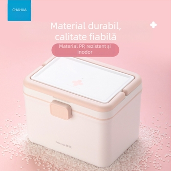Camellia cutie medicală pentru uz casnic, capacitate mare, cu mai multe compartimente pentru îngrijire de urgență și depozitare medicală