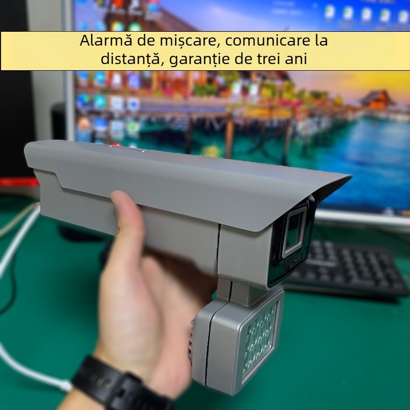 Cap de cameră IP 5MP, culoare reală, obiectiv 4 mm, vedere de noapte, corp metalic, montaj suspendat, compatibil cu înregistrator Hikvision.