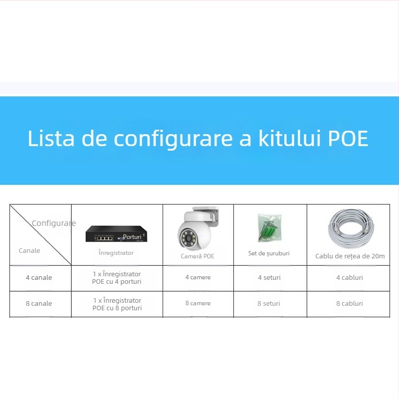 Cameră PTZ IP de exterior 4K, viziune în culoare pe timp de noapte, fără PoE, vizualizare de pe telefonul mobil, monitorizare la 360°.