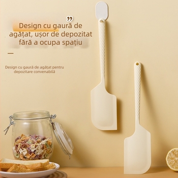 Spatulă din silicon în stil japonez, pentru cremă, cu pensulă de ulei, alimentară, rezistentă la temperaturi înalte, unealtă de copt cu spatulă integrată.