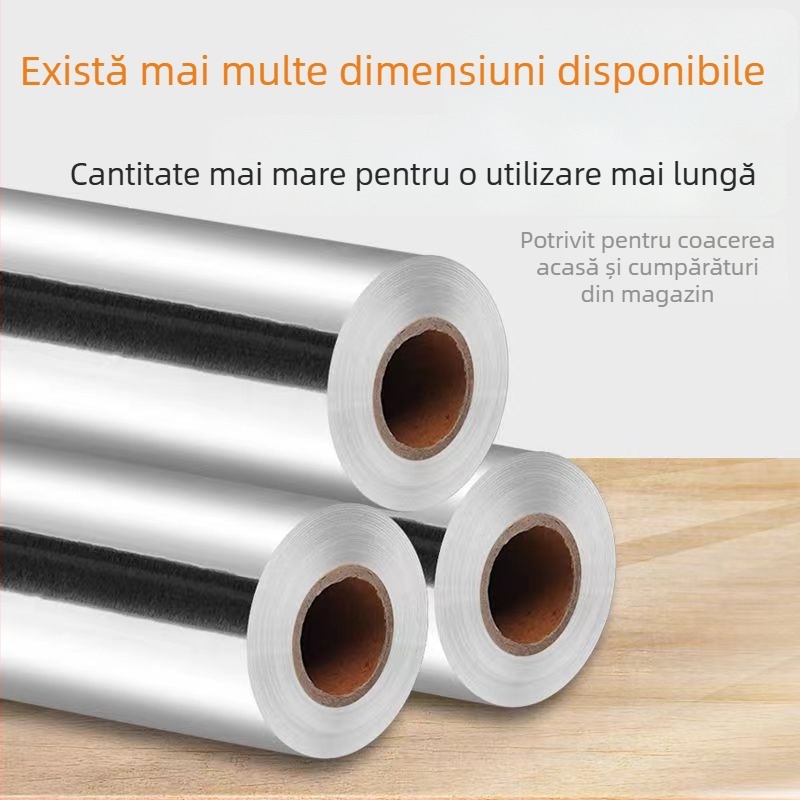 Folie de aluminiu groasă în rolă pentru air fryer și cuptor, hârtie de copt cu absorbție de ulei