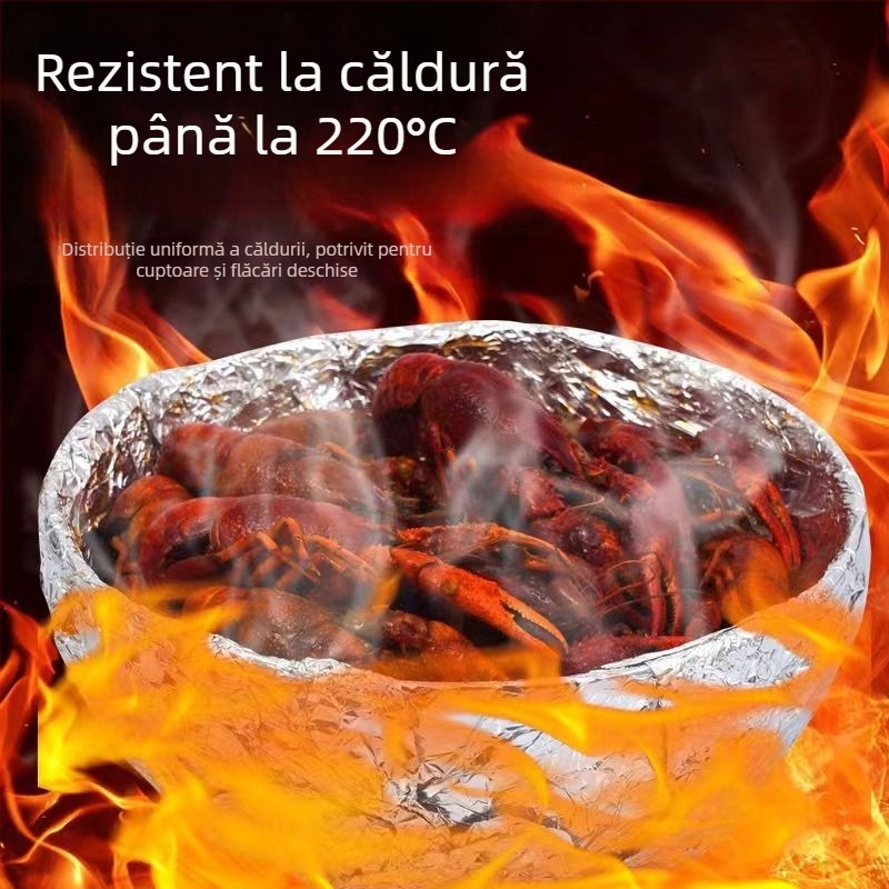 Folie de aluminiu groasă în rolă pentru air fryer și cuptor, hârtie de copt cu absorbție de ulei
