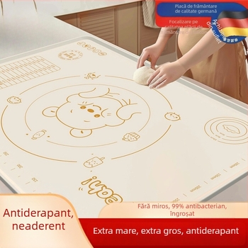 Covoraș din silicon gros pentru frământat și întins, tocător din silicon alimentar, covoraș de copt, covoraș de bucătărie multifuncțional