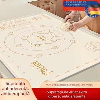 Covoraș din silicon gros pentru frământat și întins, tocător din silicon alimentar, covoraș de copt, covoraș de bucătărie multifuncțional