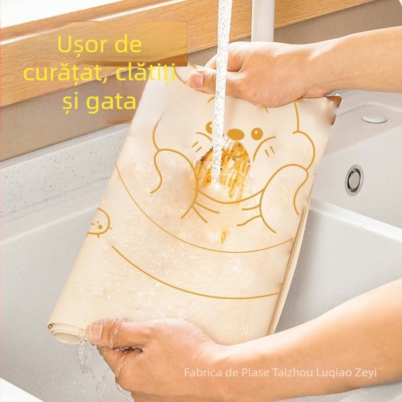 Covoraș din silicon gros pentru frământat și întins, tocător din silicon alimentar, covoraș de copt, covoraș de bucătărie multifuncțional