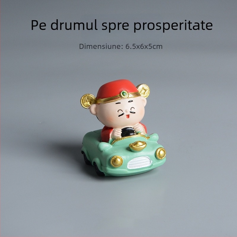 Zeul Bogăției – Figurina din rășină, ornament de birou și decor pentru casă, mică și veselă