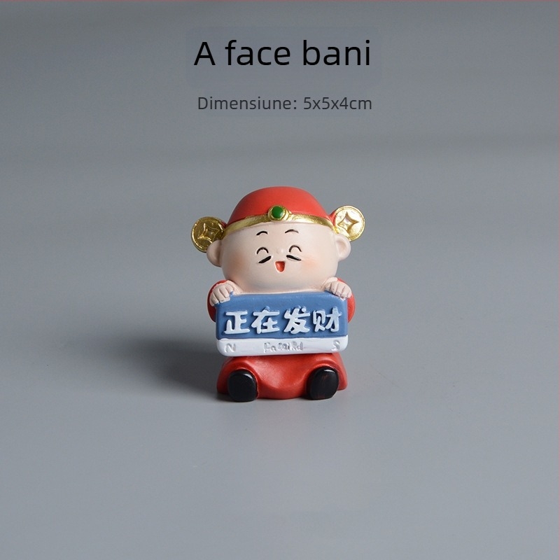 Zeul Bogăției – Figurina din rășină, ornament de birou și decor pentru casă, mică și veselă