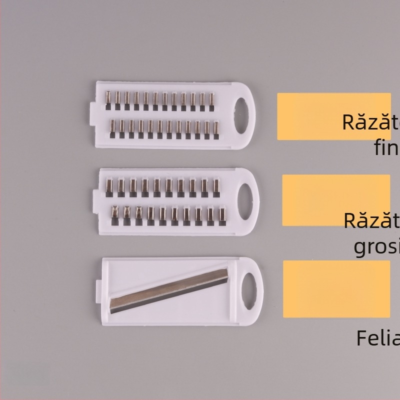 Tocator de legume 4 în 1, feliator și răzător manual pentru bucătărie, din plastic, multifuncțional
