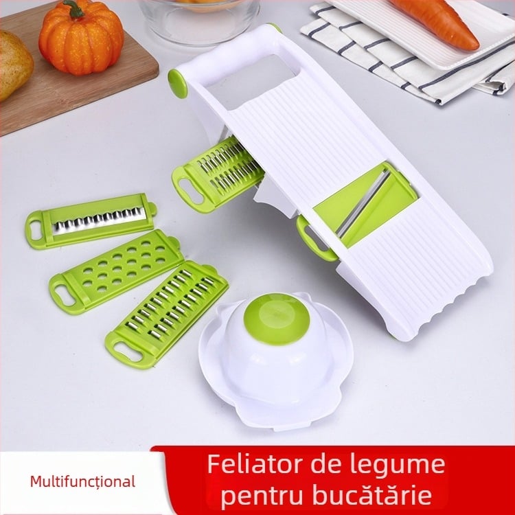 Tăietor manual multifuncțional pentru fructe și legume, feliator pentru cartofi, răzuitor, presă de usturoi