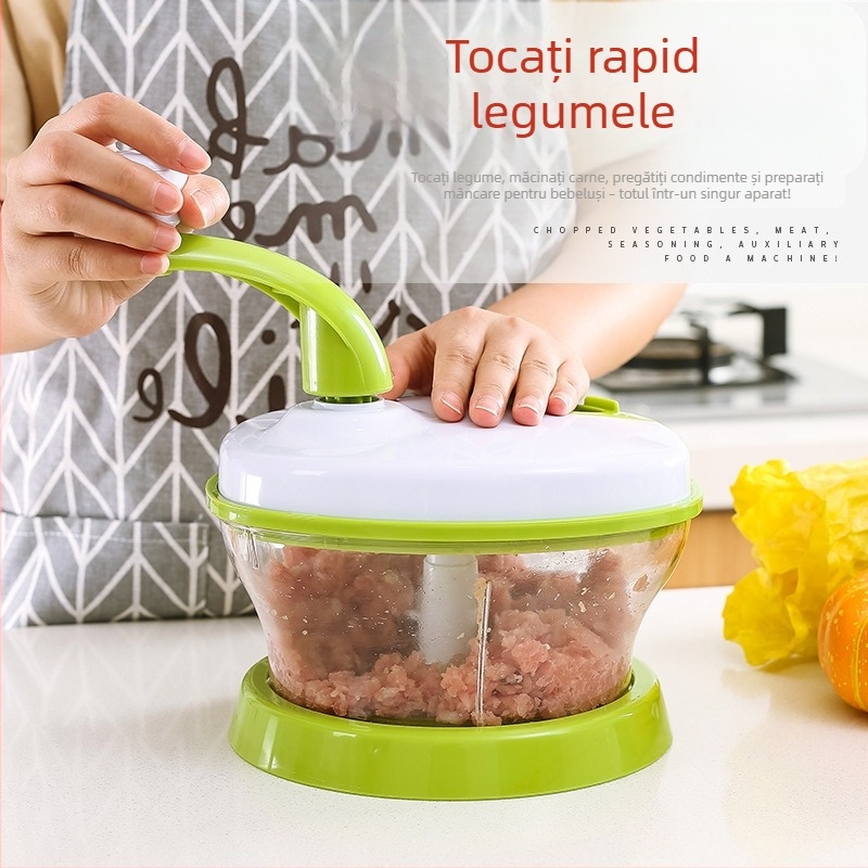 Tocator de legume manual multifuncțional și râșniță de carne – ustensilă de bucătărie