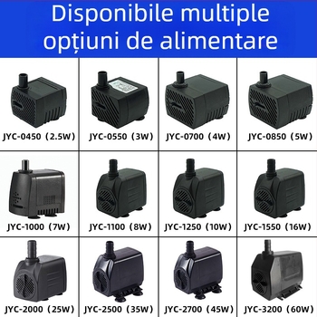 Pompa de apă submersibilă mini multifuncțională pentru acvariu, filtrare tip fântână și funcționare silențioasă