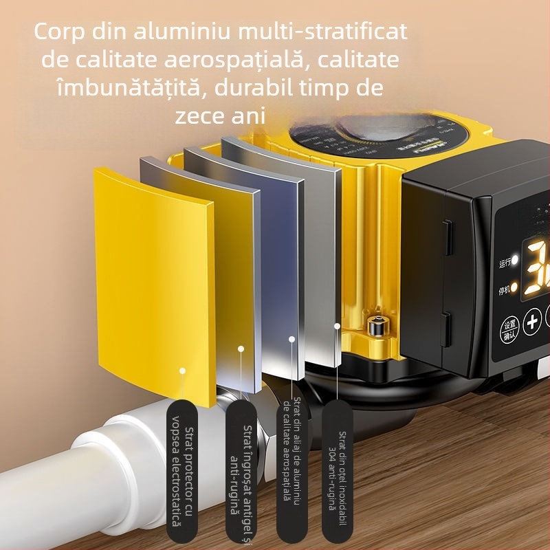 Pompă de circulație pentru încălzire casnică, silențioasă, 220V, pompă de retur a apei de la cazan, pentru încălzire prin pardoseală și conducte de apă caldă