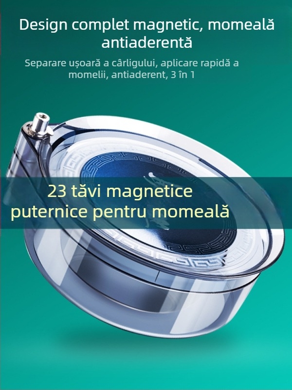 Tavă de momeli complet magnetică pentru cutie universală de pescuit, magnet puternic, trei în unu, vas mini de formă disc