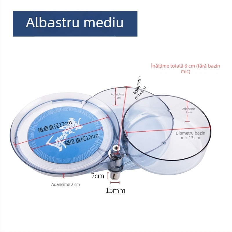 Tavă de momeli complet magnetică pentru cutie universală de pescuit, magnet puternic, trei în unu, vas mini de formă disc