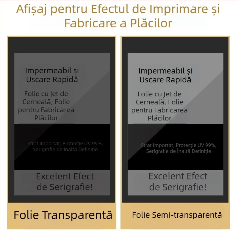 Hârtie-filme A3/A4 pentru imprimantă cu cerneală – Film alb lăptos, impermeabil pentru serigrafie, pe hârtie transparentă pentru pictură cu lumină