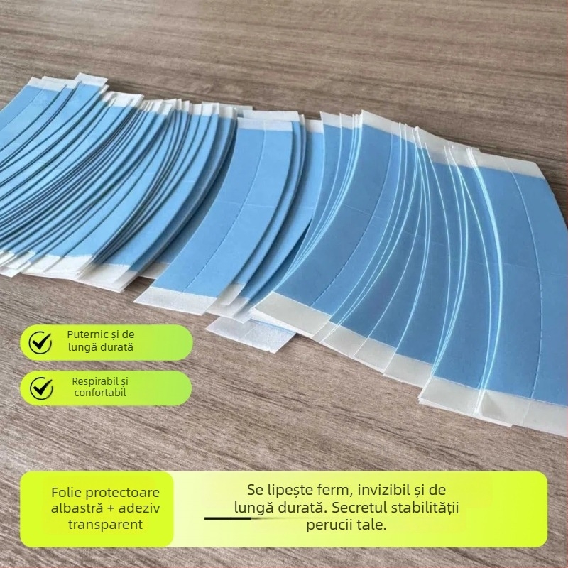 Bandă dublu-față biologică pentru peruci, fixare sigură, rezistentă la apă și transpirație