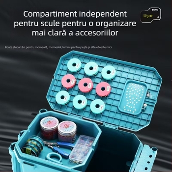 Cutie mică de pescuit îmbunătățită – găleată portabilă pentru pești vii, recipient de pescuit cu un singur strat