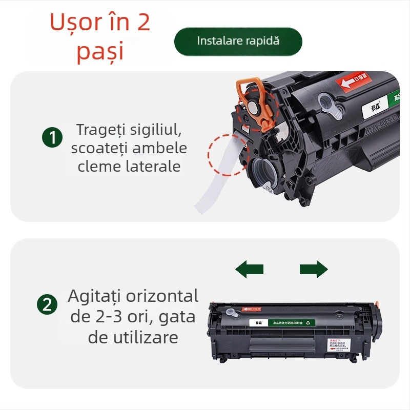 Cartuș toner Q2612A pentru HP M1005 și HP 1020 – reîncărcabil, 2.500 pagini
