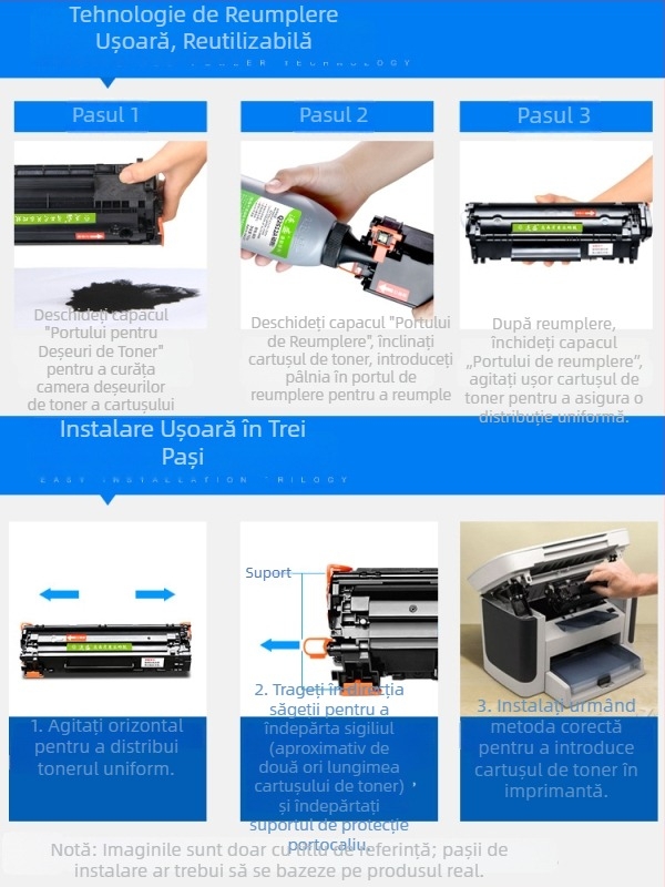 Canon CRG912 cartuș toner compatibil cu CRG-912, CRG-925, CB435A, CE285A; MF3010, LBP3018, LBP6018L/W; randament 1500 de pagini