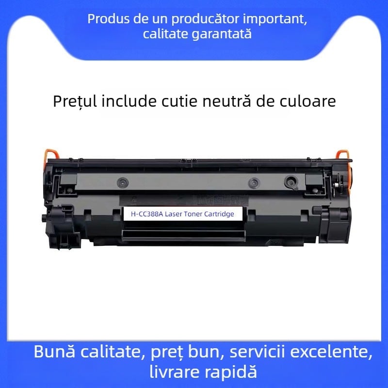 Cartuș toner HP pentru imprimantă laser, compatibil cu modelele M1136, M126a, P1108, P1106, P1007, CC388A, 388A, 88A