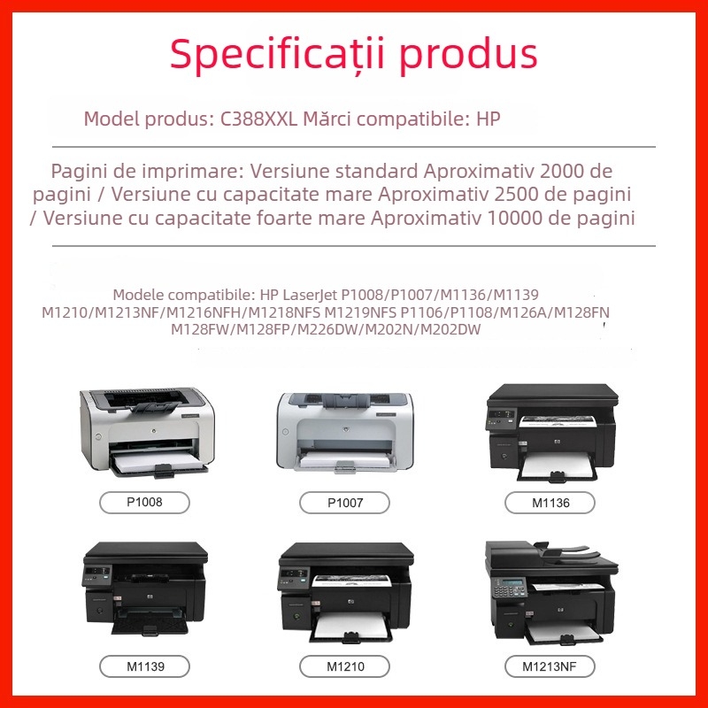 CC388A cartuș toner pentru HP LaserJet P1007/P1008/M1136