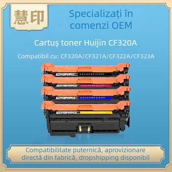 Cartuș toner CF320A compatibil cu HP Color LaserJet Enterprise M680dn, M680f și M680z; Cartuș CF320X HP653A toner