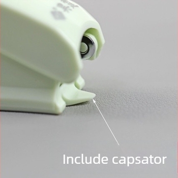 Set mini capsator desen animat – papetărie pentru elevi, capsator multifuncțional