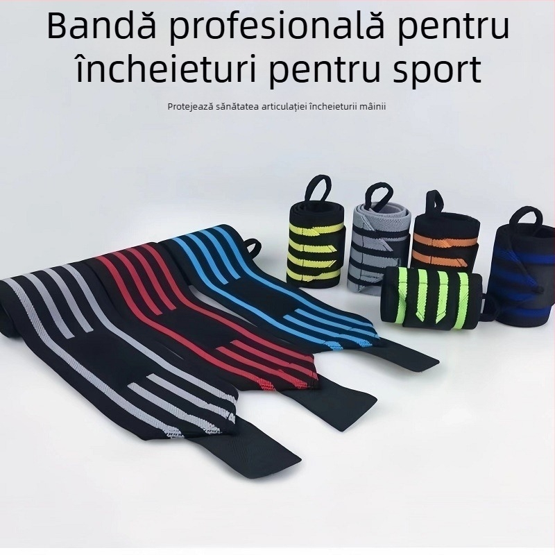 Protecție pentru încheietura mâinii pentru fitness și ridicare greutăți, absorbantă a transpirației, respirabilă, susținere, anti-încurcare, bandă de compresie pentru încheietură