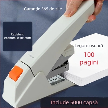 Capsator ergonomic, greu, pentru birou și pentru școală, capacitate de 100 de foi, mare, multifuncțional.