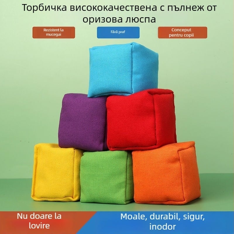 Saci de nisip pentru copii, mai groși, pentru jocuri în aer liber și aruncări, culoare solidă