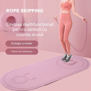 Covoraș personalizat pentru sărit cu coarda, izolare fonică, absorbție a șocurilor, anti-alunecare, fără miros, pentru exerciții la domiciliu, dans și yoga pentru începători