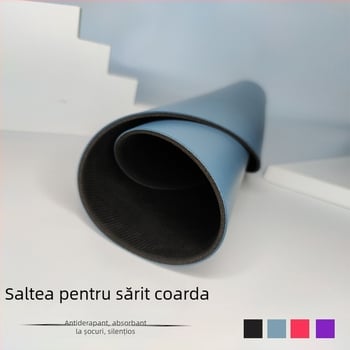 Saltea de yoga rotundă cu bază din PU, saltea de meditație pentru uz casnic, anti-alunecare uscat/umed, izolație fonică și absorbție a șocurilor pentru fitness și dans