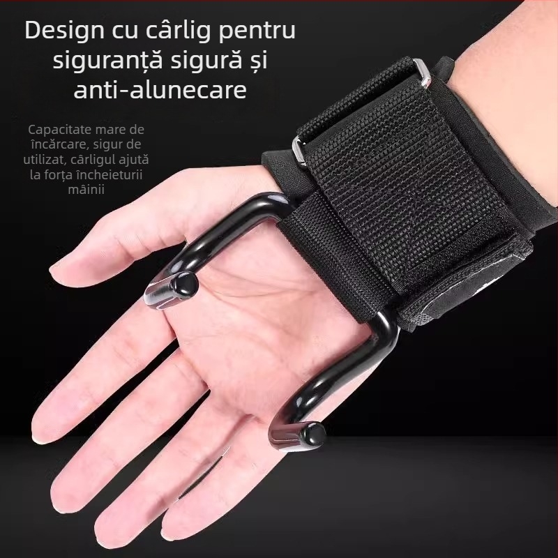 Cârlig de asistență pentru tracțiuni la bara orizontală, protecție pentru încheieturi, mănuși de priză și curea auxiliară pentru antrenament și sprijin lombar