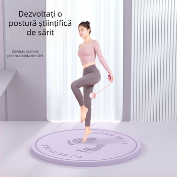 Covor Gros Antiderapant pentru Yoga și Exerciții în Interior cu Coarda – Amortizare Zgomot, 40×60 cm, 8 mm