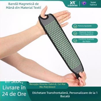 Brățară de încheietură din material magnetic, încălzire pe bază de plante pentru dureri și suprasolicitare – protecție a articulației mâinii