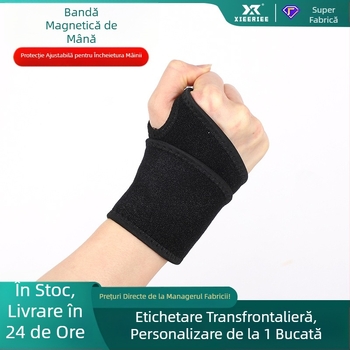 Brățară de încheietură din material magnetic, încălzire pe bază de plante pentru dureri și suprasolicitare – protecție a articulației mâinii