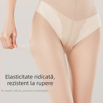 Colanți din nylon Mobi Velvet, ultra-subțiri, croială bikini, efect picioare goale, anti-încurcare, sexy