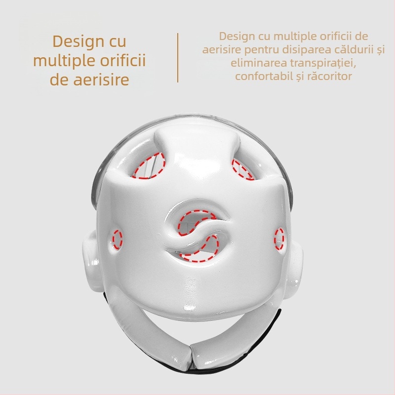 Casca Taekwondo cu mască, protecție integrată a capului pentru copii și adulți, design cu deschidere pentru antrenamente Sanda
