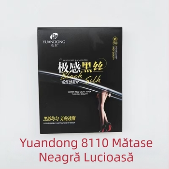 Far East 8110 Colanți transparenți negri pentru femei, primăvară-toamnă, lucioși, aspect de picioare goale