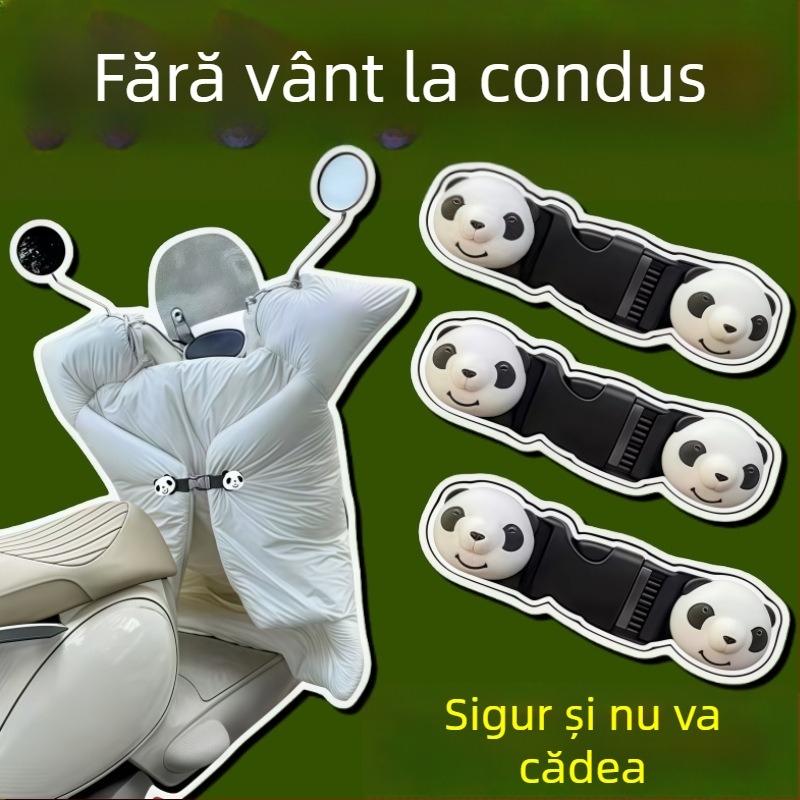Bandă elastică universală de fixare a parbrizului pentru vehicule electrice – stil Panda, încălzire în timpul iernii și depozitare