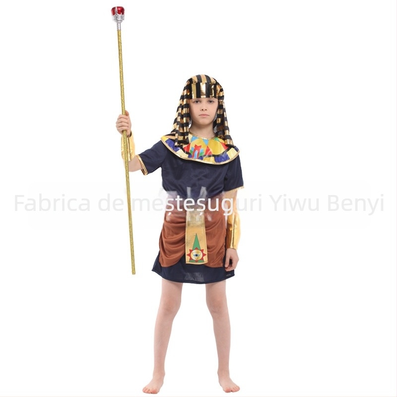 Costum de Halloween pentru băieți: Faraon egiptean și Prinț egiptean – Costum pentru reprezentație școlară