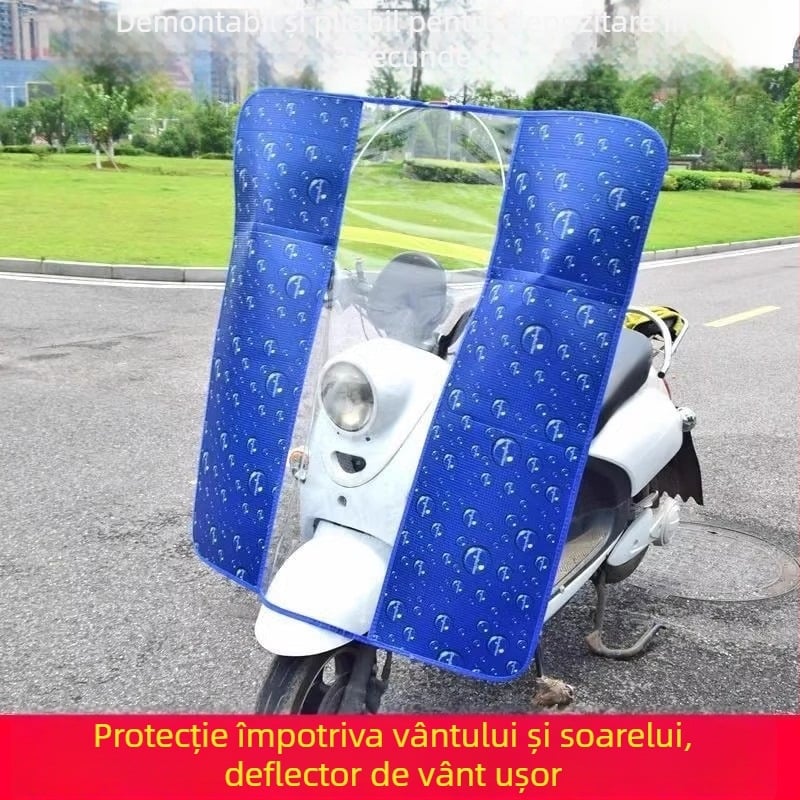 Husă transparentă de ploaie pentru parbrizul frontal al vehiculului electric – PVC, utilizare pe tot anul